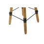 DKD Home Decor Mesita Auxiliar Regulable de Metal y Madera 60x60x105 cm