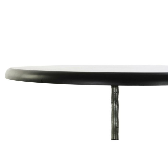 DKD Home Decor Mesita Auxiliar Regulable de Metal y Madera 60x60x105 cm