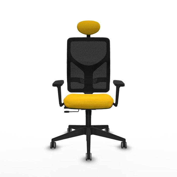 PIQUERAS Y CRESPO Silla de oficina Motilla con mecanismo Sincro/Traslack, Amarillo y Negro PIQUERAS Y CRESPO Silla de oficina Motilla con mecanismo Sincro/Traslack, Amarillo y Negro