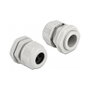 DeLOCK Prensaestopas PG16 para dos cables redondos, Gris, 2 piezas