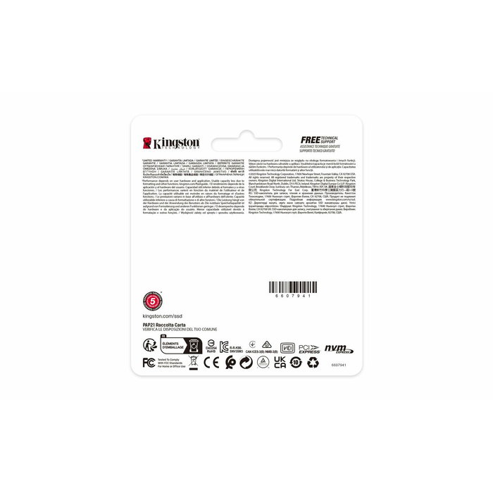 Kingston NV3 1 TB M.2 2230 NVMe PCIe 4.0 SSD Kingston NV3 1 TB M.2 2230 NVMe PCIe 4.0 SSD