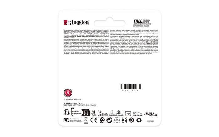Kingston NV3 SSD 1TB M.2 2230 PCIe 4.0 NVMe