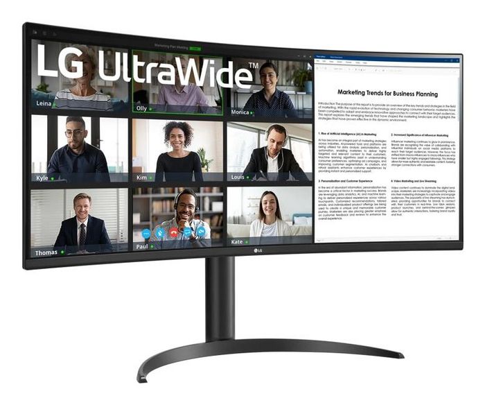 LG Monitor UltraWide 34WR55QK-B 34 pulgadas Curvo WQHD