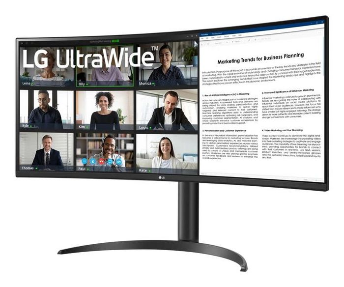 LG Monitor UltraWide 34WR55QK-B 34 pulgadas Curvo WQHD