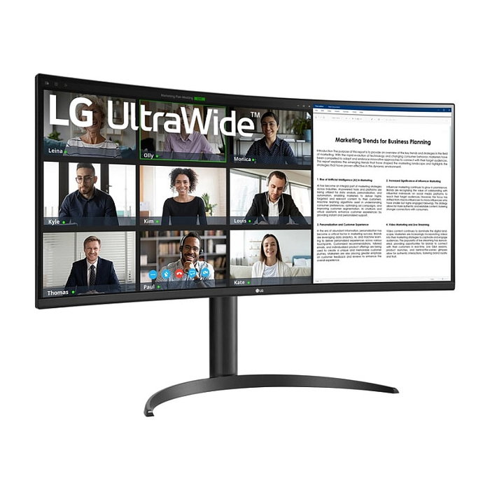 LG 34WR55QK-B 86,4cm/34" 3440x1440 21:9 VA 5ms 100Hz HDMI DisplayPort USB-C USB VESA Curved PBP Black