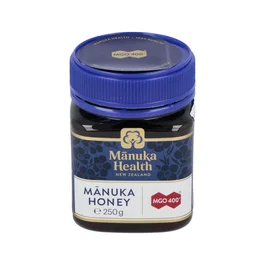 Manuka Health Miel de Manuka MGO 400+ 250Gr. de Nueva Zelanda Monofloral Natural Sin Filtrar Sin Pasteurizar