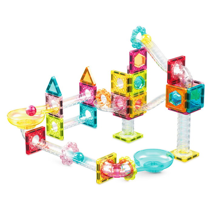 PICASSO TILES Circuito de Canicas Magnético Educativo 60 Piezas - Juego de Mesa para Niños +3 Años