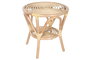 DKD Home Decor Indonesia 1c24 Mesa Auxiliar Set de 3 Blanco Natural Ratan 50 x 50 x 50 cm