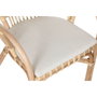 DKD Home Decor Set de Mesa de Ratán y 2 Sillones con Cojín