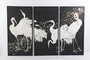 DKD Home Decor Set de 3 Cuadros Enmarcados Garzas 210x140 cm