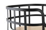 DKD Home Decor Frutero de Acero y Bambú Negro y Natural 24x24x12,7 cm