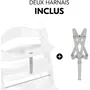 Hauck Silla alta de madera escalable Alpha+ White para bebé desde 6 meses hasta 90 kg