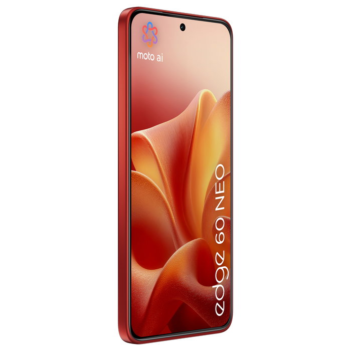 Motorola Edge 60 Neo 5G Smartphone 12+256GB Pantalla 6.36" P-OLED 120Hz, Cámara Triple 50MP Sony, Android 15, Batería 5000mAh, Carga 68W, Rojo Poinciana