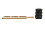 DKD Home Decor Set de 4 Tablas para Aperitivo de Acacia y Gres, 38x10x5,2 cm, Negro/Natural