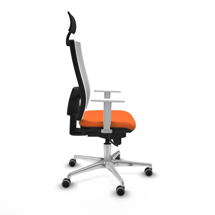 PIQUERAS Y CRESPO Silla de oficina Horna con mecanismo Sincro, Naranja y Blanco PIQUERAS Y CRESPO Silla de oficina Horna con mecanismo Sincro, Naranja y Blanco