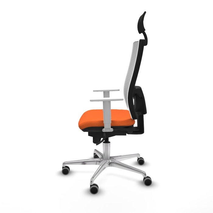 PIQUERAS Y CRESPO Silla de oficina Horna con mecanismo Sincro, Naranja y Blanco PIQUERAS Y CRESPO Silla de oficina Horna con mecanismo Sincro, Naranja y Blanco