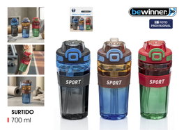 Bewinner Botella Sport Agua Trans.Multic.700