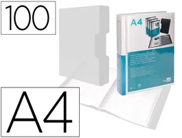 Liderpapel Carpeta Transparente con 100 Fundas DIN A4