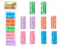 MASCOW Set de 10 rollos de bolsas para mascota en colores variados