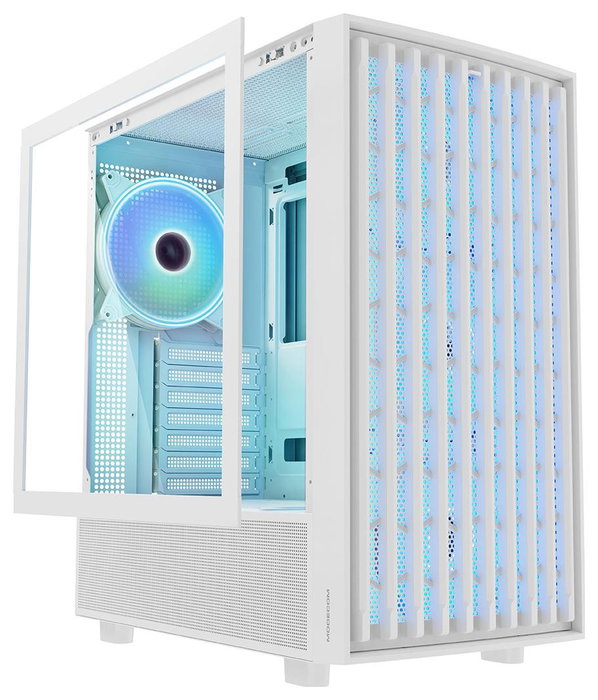 Modecom Breeze ARGB Flow Blanca Caja Ordenador ATX Ventilación 3x140mm ARGB USB-C Modecom Breeze ARGB Flow Blanca Caja Ordenador ATX Ventilación 3x140mm ARGB USB-C