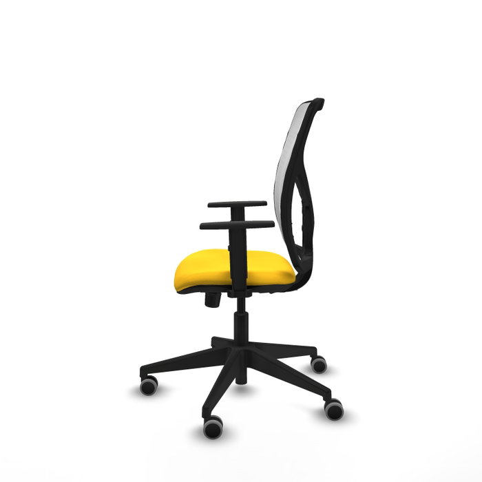 PIQUERAS Y CRESPO Silla de oficina Motilla con mecanismo Sincro, Amarillo y Blanco