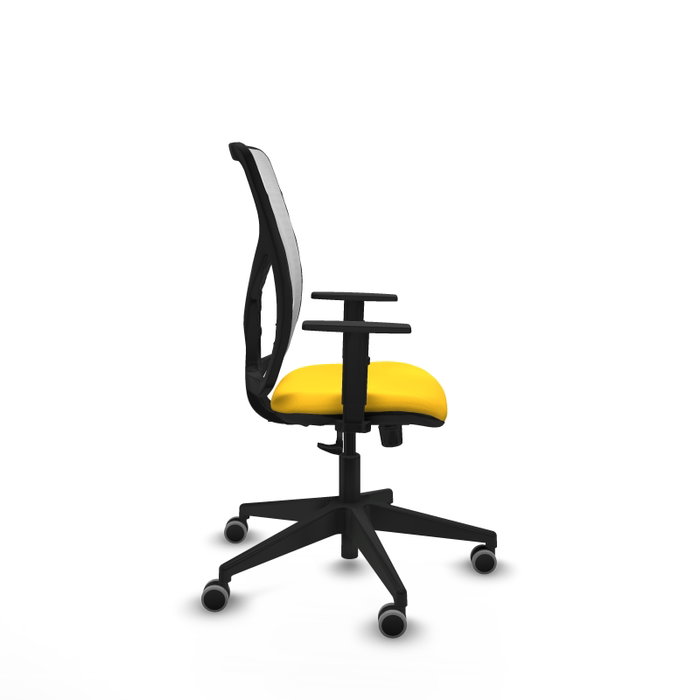 PIQUERAS Y CRESPO Silla de oficina Motilla con mecanismo Sincro, Amarillo y Blanco