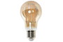 DKD Home Decor Bombilla LED Cristal Ahumada Ámbar 650 Lumens E27