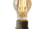 DKD Home Decor Bombilla LED Cristal Ahumada Ámbar 650 Lumens E27