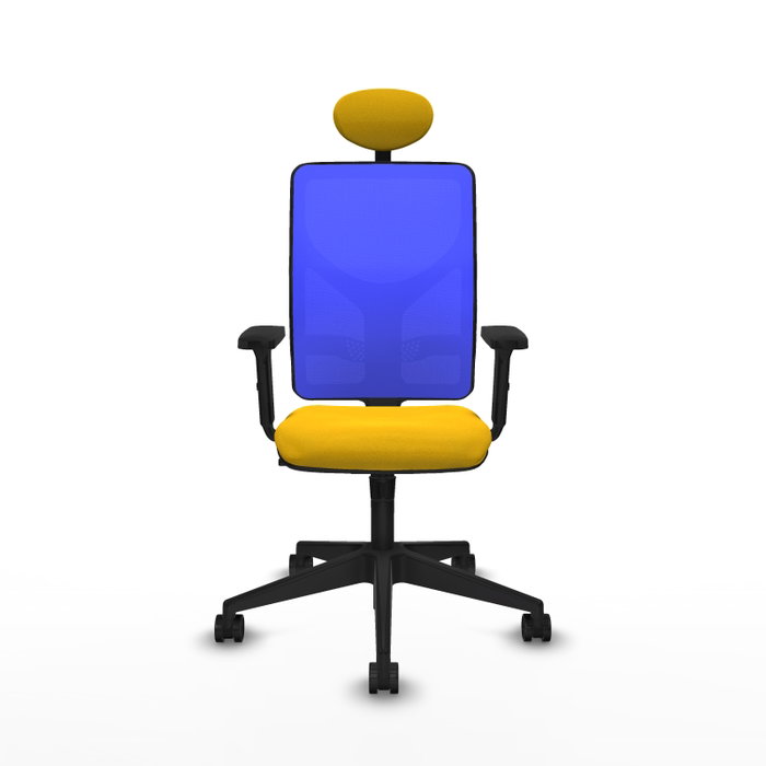 PIQUERAS Y CRESPO Silla de oficina Motilla con mecanismo Sincro, Amarillo y Azul PIQUERAS Y CRESPO Silla de oficina Motilla con mecanismo Sincro, Amarillo y Azul