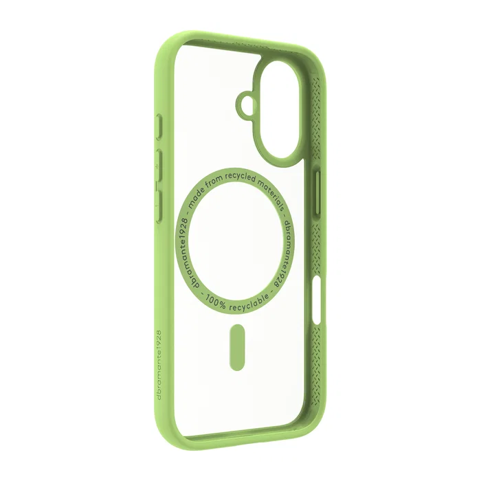 Apple iPhone 17 - Funda Grenen MS, Verde Pálido, Plástico Reciclado, Resistente a Impactos y Polvo, Carga Inalámbrica