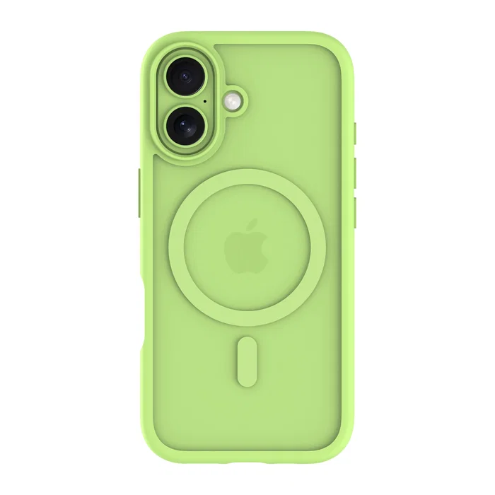 Apple iPhone 17 - Funda Grenen MS, Verde Pálido, Plástico Reciclado, Resistente a Impactos y Polvo, Carga Inalámbrica