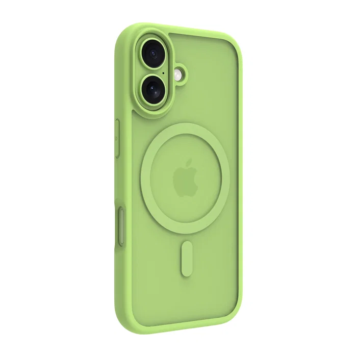 Apple iPhone 17 - Funda Grenen MS, Verde Pálido, Plástico Reciclado, Resistente a Impactos y Polvo, Carga Inalámbrica