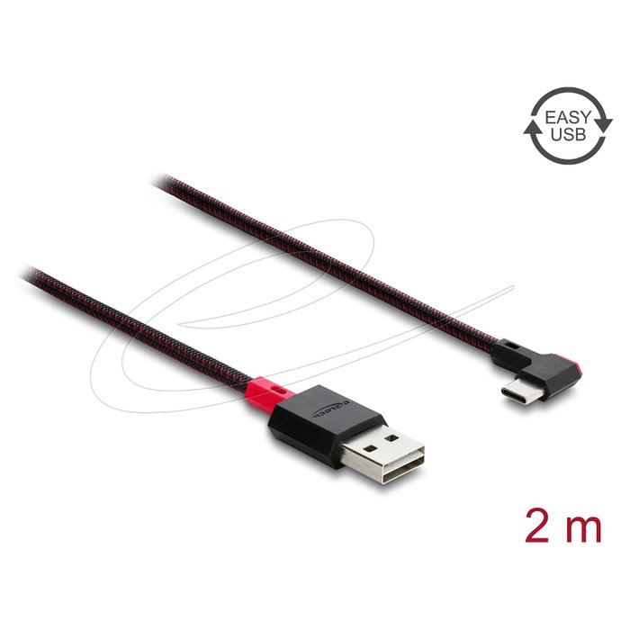 DeLOCK 81547 Cable USB 2.0 Tipo-A a USB Tipo-C Angular 2 m Rojo/Negro DeLOCK 81547 Cable USB 2.0 Tipo-A a USB Tipo-C Angular 2 m Rojo/Negro