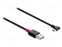 DeLOCK 81547 Cable USB 2.0 Tipo-A a USB Tipo-C Angular 2 m Rojo/Negro