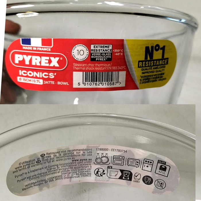 Ô Cuisine Bol de mezclas de vidrio 2L