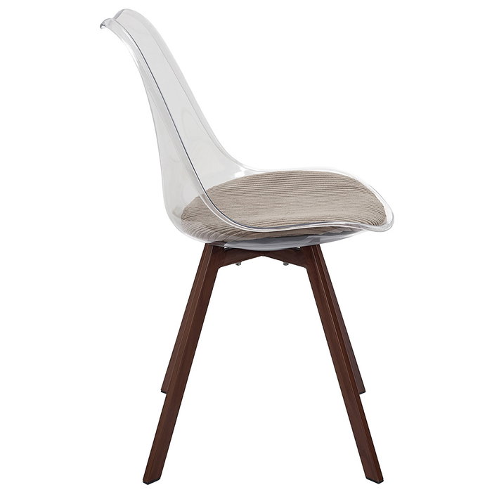 Home Deco Factory Silla Tra. Con Cojín Scott Taupé Plástico