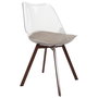 Home Deco Factory Silla Tra. Con Cojín Scott Taupé Plástico