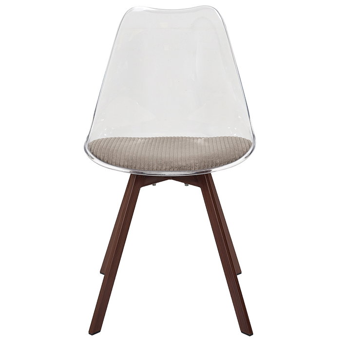 Home Deco Factory Silla Tra. Con Cojín Scott Taupé Plástico