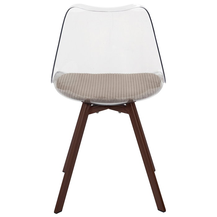 Home Deco Factory Silla Tra. Con Cojín Scott Taupé Plástico