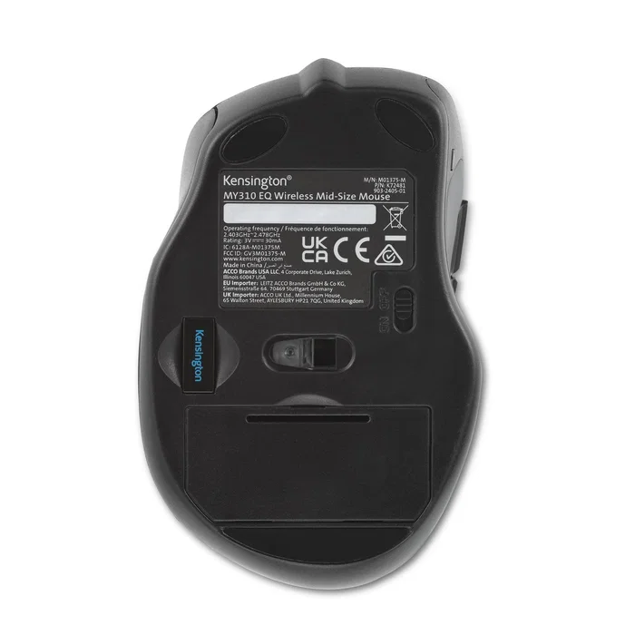 Kensington MY310S EQ Ratón Inalámbrico Ergonómico Negro