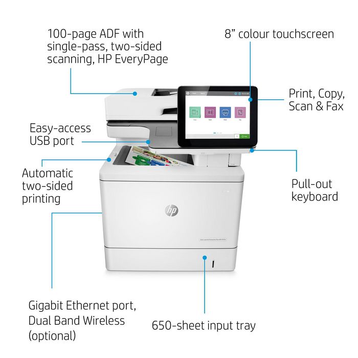 HP LaserJet Enterprise Flow MFP M578c Impresora Multifunción Láser Color A4 HP LaserJet Enterprise Flow MFP M578c Impresora Multifunción Láser Color A4