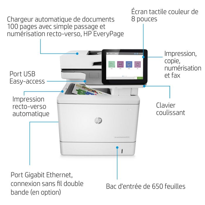 HP LaserJet Enterprise Flow MFP M578c Impresora Multifunción Láser Color A4 HP LaserJet Enterprise Flow MFP M578c Impresora Multifunción Láser Color A4