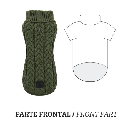 Nayeco Jersey Punto Trenza Verde 50 cm