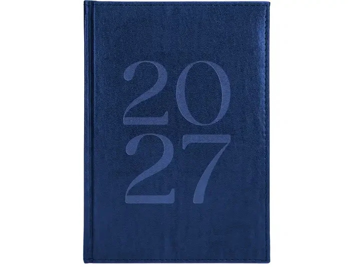 Liderpapel Agenda de Oficina Creta 2027 Semana Vista Azul