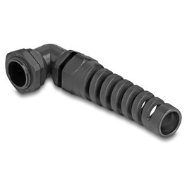 DeLOCK Prensaestopas con alivio de tensión 90° PG16 negro