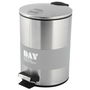 Day Cubo Basura Acero Inoxidable 3 L con Pedal y Cierre Suave Mate 17.5x23.5 cm