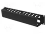 Lanberg Organizador de cables 2U 19 pulg. con tapa tipo A negro