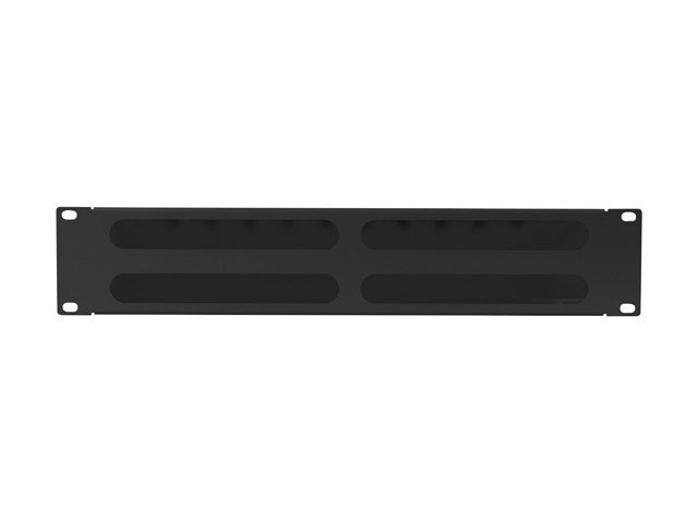Lanberg Organizador de cables 2U 19 pulg. con tapa tipo A negro