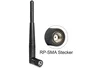 DeLOCK 88461 Antena WLAN Omnidireccional RP-SMA 3 dBi Negra