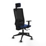 PIQUERAS Y CRESPO Silla de oficina Horna con mecanismo Sincro/Traslack Azul marino y Negro